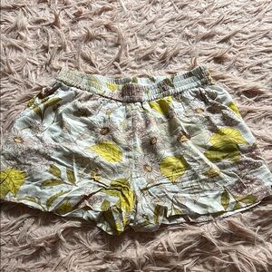 Volcom High Waist Yellow and Green Shorts